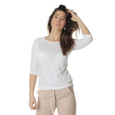 Deha T-Shirt Fiammè 3/4 Donna Bianco | NonSoloSport