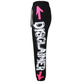 Disclaimer Pantaloni Logo Donna Nero Bianco | NonSoloSport