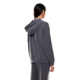 Felpa Donna Emporio Armani 7 Interlock Grigio | NonSoloSport