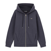 Felpa Donna Emporio Armani 7 Interlock Grigio | NonSoloSport