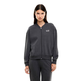 Felpa Donna Emporio Armani 7 Logo Series Marrone | NonSoloSport