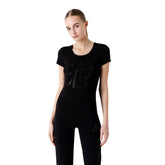 T-Shirt Donna Emporio Armani 7 Strass Nero | NonSoloSport