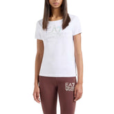 T-Shirt Donna Emporio Armani 7 Script Bianco | NonSoloSport