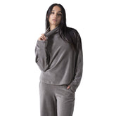 T-Shirt Manica Lunga Donna Everlast Leisure Grigio | NonSoloSport