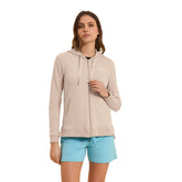 Felpa Donna Freddy Tessuto Fiammato Beige | NonSoloSport