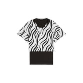 Freddy T-Shirt e Canotta Cropped Zebra Donna Nero Bianco | NonSoloSport