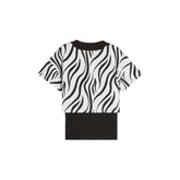 Freddy T-Shirt e Canotta Cropped Zebra Donna Nero Bianco | NonSoloSport