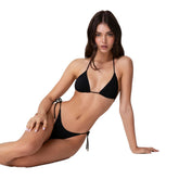 Bikini Donna F**k Triangolo Solid Color Nero | NonSoloSport