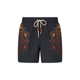 Fuck Costume Boxer Aop Quadretto Gotic Cordoncino Uomo Nero | NonSoloSport