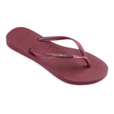 Ciabatta Donna Havaianas Slim Logo Metallic Bordeaux | NonSoloSport