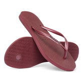 Ciabatta Donna Havaianas Slim Logo Metallic Bordeaux | NonSoloSport