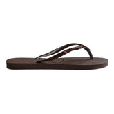 Ciabatta Donna Havaianas Slim Glitter II Marrone Scuro | NonSoloSport