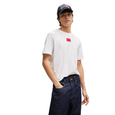 T-Shirt Uomo Hugo Etichetta Logo Bianco | NonSoloSport
