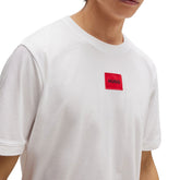 T-Shirt Uomo Hugo Etichetta Logo Bianco | NonSoloSport