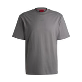 T-Shirt Uomo Hugo Relaxed Logo Stampa Grigio | NonSoloSport