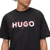Hugo T-Shirt Logo Signature Uomo Nero | NonSoloSport
