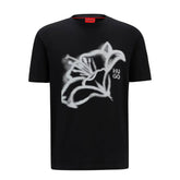 T-Shirt Uomo Hugo Grafica Floreale Nero | NonSoloSport