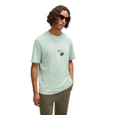 T-Shirt Uomo Hugo Travel Tag Menta | NonSoloSport