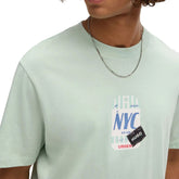T-Shirt Uomo Hugo Travel Tag Menta | NonSoloSport
