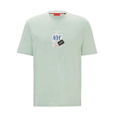 T-Shirt Uomo Hugo Travel Tag Menta | NonSoloSport