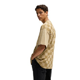 T-Shirt Uomo Hugo Stampa Scacchiera Beige | NonSoloSport