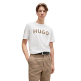 T-Shirt Uomo Hugo Logo Back Bianco | NonSoloSport