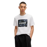 T-Shirt Uomo Hugo Seasonal Artwork Bianco | NonSoloSport