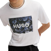 T-Shirt Uomo Hugo Seasonal Artwork Bianco | NonSoloSport
