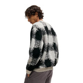 Maglione Uomo Hugo Jacquard Nero Bianco | NonSoloSport