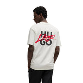T-Shirt Uomo Hugo Back Logo Bianco | NonSoloSport
