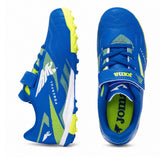 Scarpa da Calcio Bambino Joma Powerful Jr 26 Terreni Sintetici Turf Blu Giallo | NonSoloSport