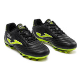 Scarpa da Calcio Bambino Joma Toledo Jr 26 Terreni Compatti FG Nero Lime | NonSoloSport