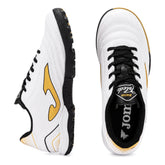 Scarpa da Calcio Bambino Joma Toledo Jr 26 Terreni Sintetici Turf Bianco Nero Oro | NonSoloSport