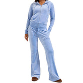 Pantalone Donna Juicy Couture Velluto Layla Azzurro | NonSoloSport