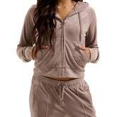 Felpa Donna Juicy Couture Madison Strass Beige | NonSoloSport