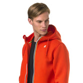 Felpa Uomo K-Way Light Scuba Full Zip Cappuccio Rainer Spacer Arancione | NonSoloSport