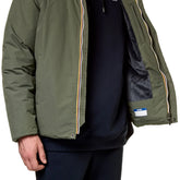Giacca Uomo K-Way Jack Prime Full Zip Cappuccio Ripstop Verde | NonSoloSport