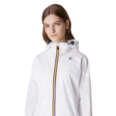 Giacca Donna K-Way Claudette Full Zip Cappuccio Bianco | NonSoloSport