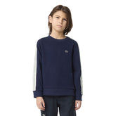 Felpa Bambino Lacoste Bande Logo Blu | NonSoloSport