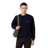 Felpa Uomo Lacoste Pile Blu | NonSoloSport