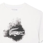 T-Shirt Uomo Lacoste Grafica Ultra Dry Bianco | NonSoloSport