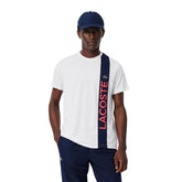 T-Shirt Uomo Lacoste Ultra Dry Bianco Blu | NonSoloSport