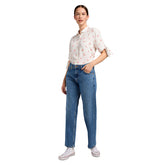 Pantalone Donna Lee Jeans Denim Rider Straight Blu | NonSoloSport