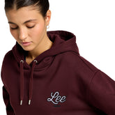 Felpa Donna Lee Jeans Logo Viola | NonSoloSport