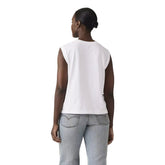 Canotta Donna Levi's Squadrata Stampa Bianco | NonSoloSport