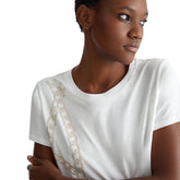 T-Shirt Donna Liu Jo Sport Catena Studs Bianco | NonSoloSport
