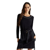 T-Shirt Manica Lunga Donna Liu Jo Strass Nero | NonSoloSport