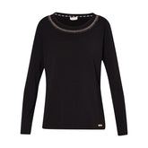 T-Shirt Manica Lunga Donna Liu Jo Strass Nero | NonSoloSport