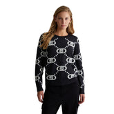 Maglia Donna Liu Jo Monogram Nero | NonSoloSport