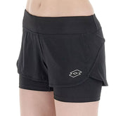 Lotto Shorts Tech D4 Donna Nero | NonSoloSport